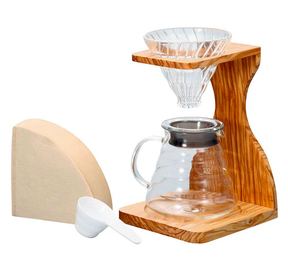 HARIO V60 オリーブウッド スタンドセット 新品未使用 ハリオ V60 オリーブウッドスタンドセット | いりたてコーヒー豆専門店